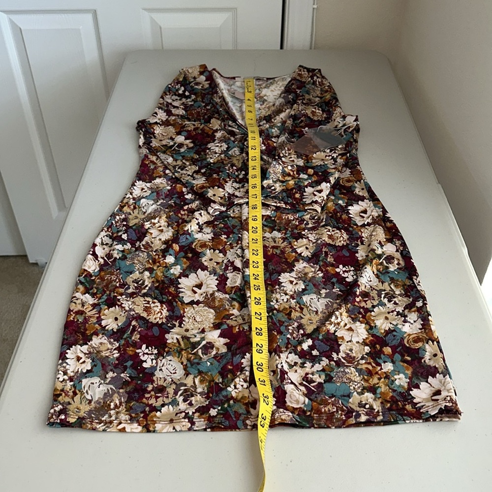 New with tag FOREVER 21 Multicolor Floral Long Sleeve Dress Size XL. - Picture 6 of 15